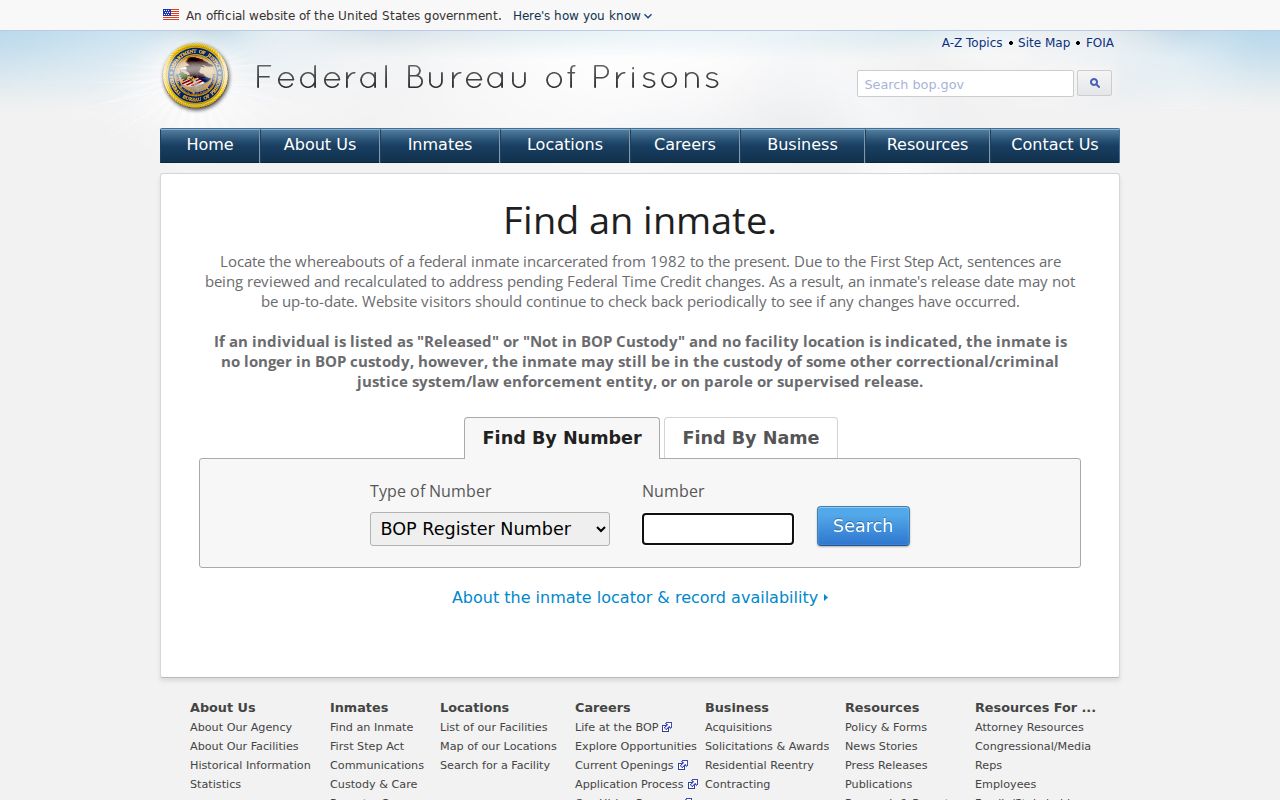 Federal inmate locator related to Fayette County criminal court cases