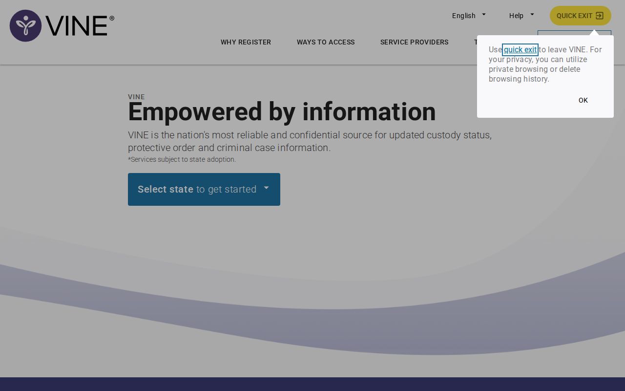 Fayette County criminal history custody notification access